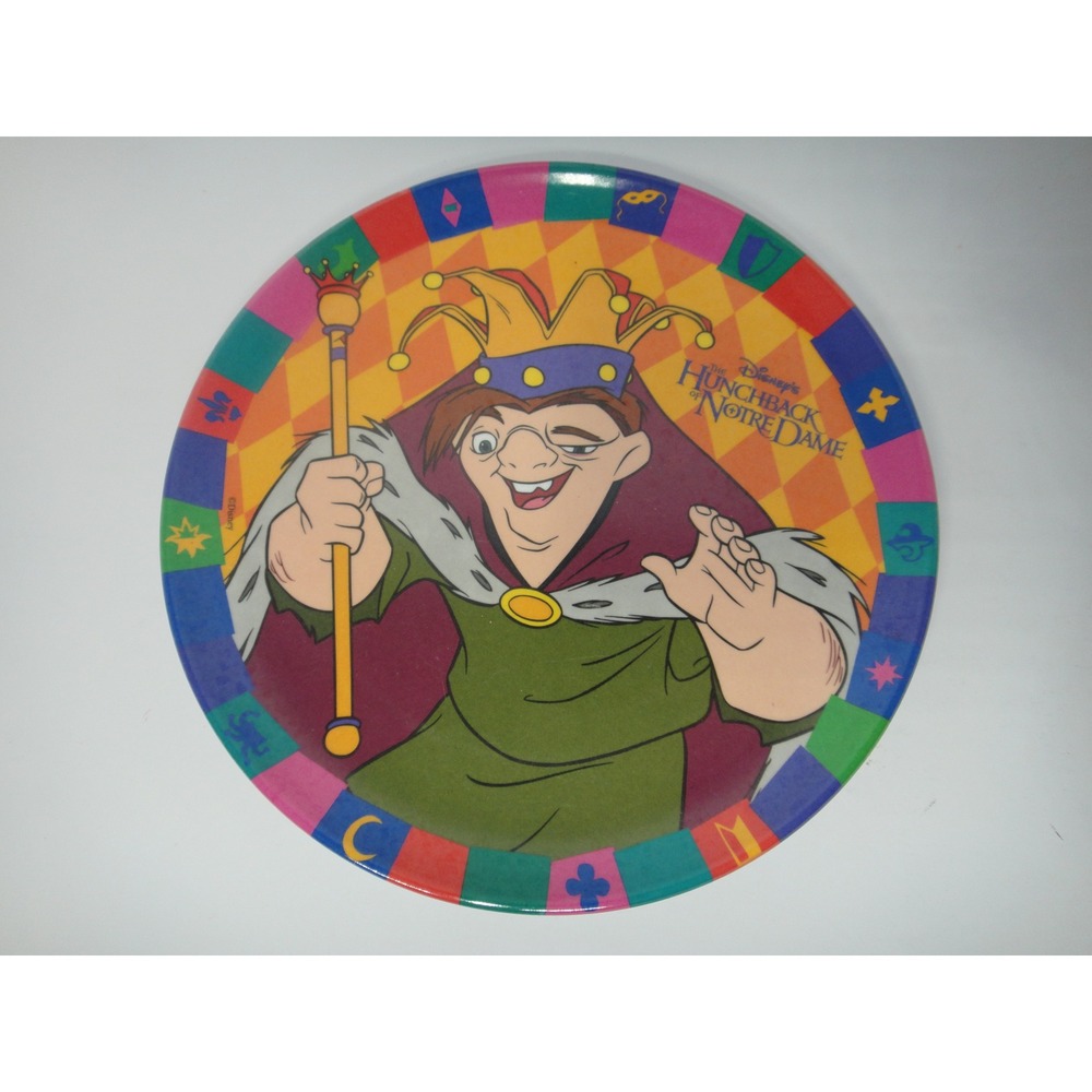 Vintage Disney Hunchback of Notre Dame Quasimodo Zak Designs Melamine Plate 8"